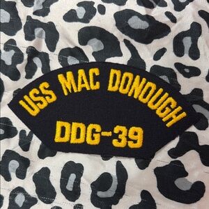 USS Mac Donough embroidered naval Patch